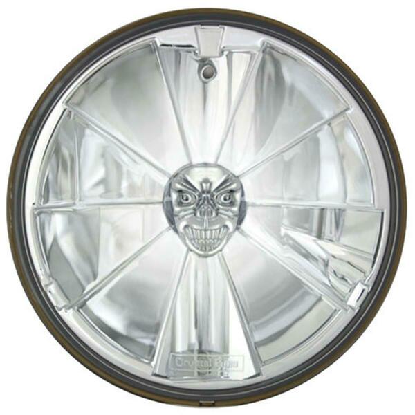 Ipcw Conversion Headlight 7 In. Round Pie-Cut With Skull With H4 CWC-7016